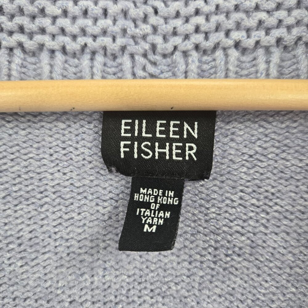 Eileen Fisher Purple Pastel Italian Yarn Rabbit Hair Open Cardigan Size Medium - Picture 5 of 10